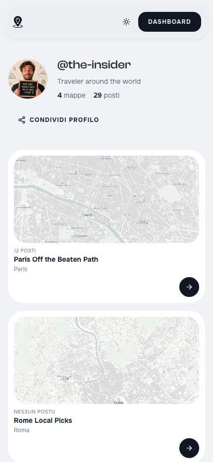 Public profile of @the-insider with their maps